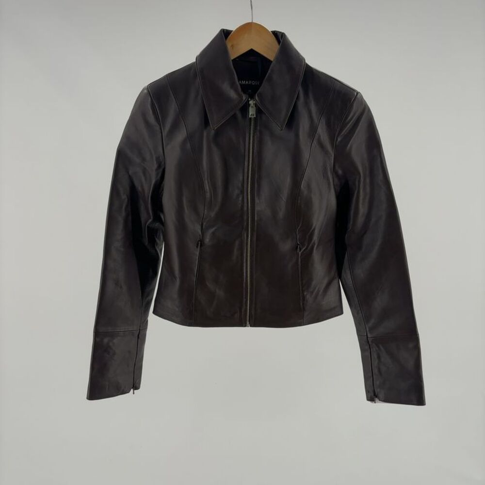 Lamarque New LAMARQUE Oceana Fitted Leather Jacket